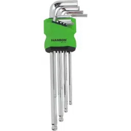 Hanbon 9 Pcs Mirror Ball Point S2 Hex Key Long Allen Key Set, 651101-picture-20