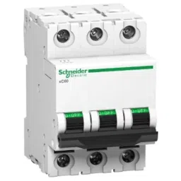 Schneider Electric Acti9 xC60 3A C-Curve Three Pole MCB, A9N3P03C, Breaking Capacity: 10 kA-26
