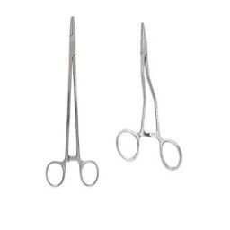 Forgesy 8 inch Stainless Steel Straight &a; Curved Needle Holder, X119-image-78