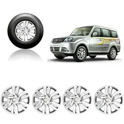 Auto Pearl 4 Pcs 15 inch Silver Car Wheel Cover Set for TATA Sumo Grande-image-49