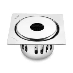 Ruhe 5x5 inch Stainless Steel 304 Glossy Finish Full Moon Square Floor Drain with Hole &a; Cockroach Trap, 16-0307-11-picture-44