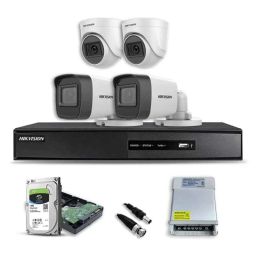 Hikvision 2MP 2 Pcs Dome &a; 2 Pcs Bullet Camera, 4 Channel DVR &a; 1TB HDD Night Vision Turbo HD Premium CCTV Security Camera Kit-18