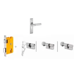 Dorset Cosmo HL CS 8 inch Zinc SC Finish Lock Set with Knob &a; 70mm Key Cylinder (Pack of 4)-picture-37