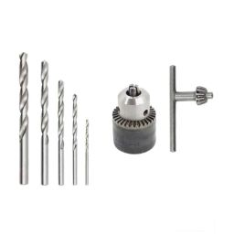 Hillgrove HGCM178M1 5 Pcs HSS Drill Bit Set with 13mm Drill Chuck for Metal, HGCM391-13