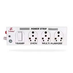 Elegant Casa 16A 3+1 Plastic Extension Board with Surge Protector, Fuse Protection, Switch &a; 2.2m Wire-picture-3
