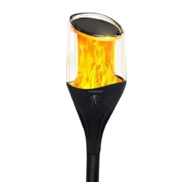Homehop 0.25W 3.7V Polycarbonate Black Outdoor Waterproof Solar Pathway Flame Dancing Light, HHSOL-28-picture-23