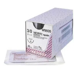 Ethicon W9969 12 Pcs 5-0 Undyed Vicryl Rapide Polyglactin 910 Suture Box, Size: 75 cm-picture-31