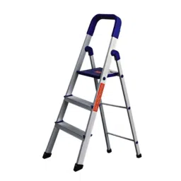 Homace 150kg 3 Step Aluminium Blue &a; Silver Ladder-image-55