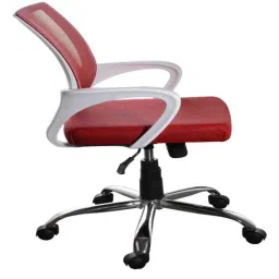 Regent Voom Net &a; Metal White &a; Red Chair with Modle Handle (Pack of 2) image 3