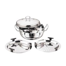 Vinod 26cm Stainless Steel Induction Friendly Multi Kadhai, SSMUKD26 (Pack of 5)-39