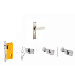 Dorset Elina HL ELN 8 inch Zinc SC Finish Lock Set with Both 70mm Side Key Cylinder (Pack of 4)-image-57