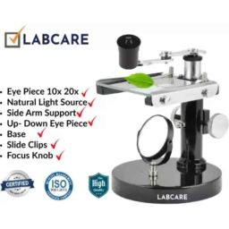 Labcare 10 &a; 20x Black &a; White Dissecting Clear Magnification Microscope for Educational Laboratory image 3