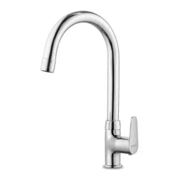 Ruhe Eclipse Brass Chrome Finish Swan Neck Faucet with 15 inch Round Swivel Spout, 11-0613-RM-picture-8