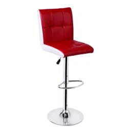 Da Urban Cadbury Red &a; White Height Adjustable &a; Revolving Bar Stool Chair-picture-42