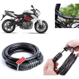 Auto Pearl PVC &a; Plastic Black Combination Cable Lock for TNT 600i, 516-picture-1