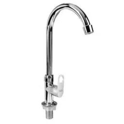 Spazio Oreo Stainless Steel Silver Chrome Finish Swan Neck Kitchen Tap-picture-36
