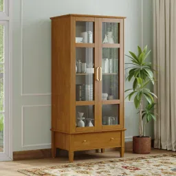 Solid Wood Close Book Shelf-28