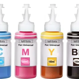 verena Refill Ink Compatible For L455 Printers 100ML Black + Tri Color Combo Pack Ink Cartridge-9