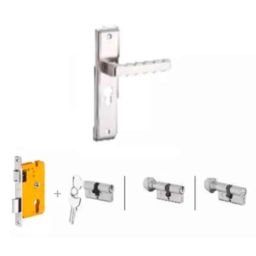 Dorset Kaira HL KAI 8 inch Zinc PT Finish Lock Set with Both 70mm Side Key Cylinder (Pack of 2)-picture-18