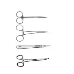 Forgesy Stainless Steel Iris Scissor, Needle Holder, Blade Handle &a; Mosquito Forceps Surgical Set, FORGESY137-image-15