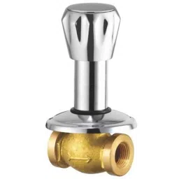 Drizzle Conty 15mm Brass Chrome Finish Silver Concealed Stop Cock, ACON15CONTI-picture-40