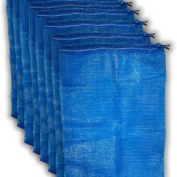 Mesh Onion Produce Bags with drawstring Blue | 20 x 31.50 Inch Bags Pack of 10 Polypropylene Fruit & Vegetable Basket-image-33