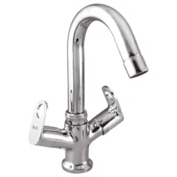 Zoie Orneo Brass Silver Chrome Finish Basin Mixer with Swivel Spout, Z31017-picture-47