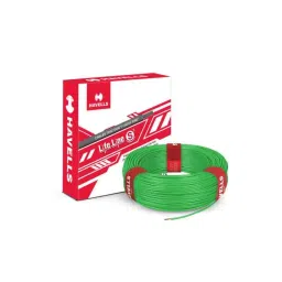 Havells Life Line 1 Sqmm Green Single Core FR PVC Copper Insulated Flexible Cable, Length: 90 m-image-87