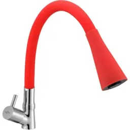 Neelkund Flora Smart Brass Red Chrome Finish Flexible Sink Faucet with 360 deg Flexible Silicon Hose &a; Dual Flow-picture-26