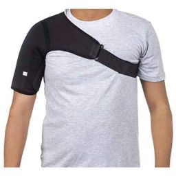 Kudize Neoprene Black Right Shoulder Support with Adjustable Stretch Strap, Size: Universal-21