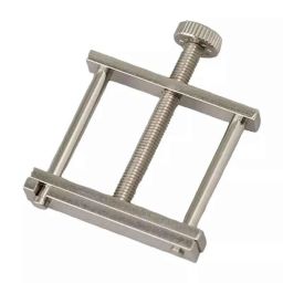AS One Hoffmann Stainless Steel Yellow Steel Nickel Plating Pinch Cock Tube Clamp, LType(A)-picture-1