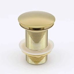 Bassino 3 inch Brass Gold Pop Up Full Thread Waste Coupling-7