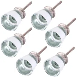 Atom 1.25 Inch Round Long Clear Crystal Glass Cabinet Door knob (Pack of 6)-image-82