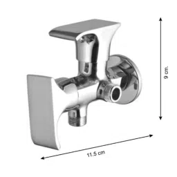 Drizzle Swift 4 Pcs 2 in 1 Brass Chrome Finish Silver Angle Valve Set, AAC2IN1SWIFT4 image 2