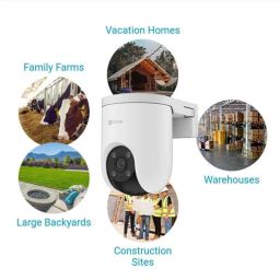 EZVIZ H8C 4G 2K Pan &a; Tilt Camera with AI Powered Human Detection, Color Night Vision, Two Way Talk, Weatherproof Design &a; All SIM Support image 3