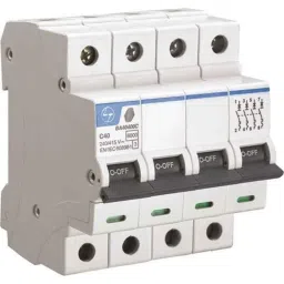 L&a;T Tripper 63A Four Pole C Curve MCB, BA40630C (Pack of 3)-picture-3