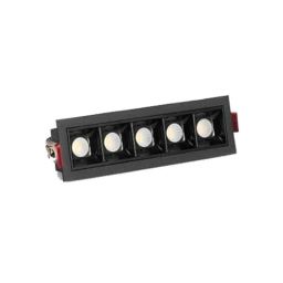 Lumogen 10W Cool White 5 Eye Linear Black COB Light with Black Reflector-1