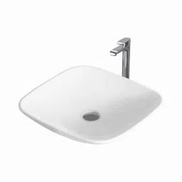 Uken ARMIS 44.45x30.48x13.97cm Ceramic White Table Top Wash Basin-image-100