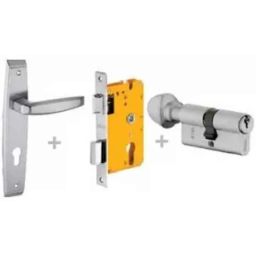 Dorset ML Series Badroli 60mm Stainless Steel Door Handle Lock Set with Knob &a; Key, ML BA (Pack of 4)-picture-38