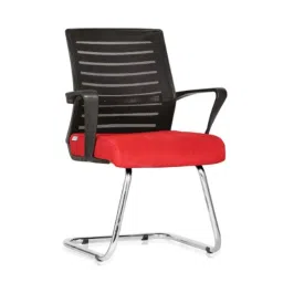 Da URBAN Bella Red Medium Back Mesh Heavy Duty Metal Frame Office Ergonomic Chair-picture-47