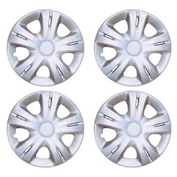 Auto Pearl 4 Pcs 14 inch Silver Full Caps Wheel Cover Set for Maruti Suzuki Swift Dzire New-10