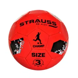 Strauss 19x19x10cm PU Red Champ Football, ST-1558, Size: 3-picture-23