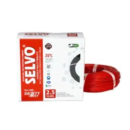 Selvo 2.5 Sqmm Red PVC Insulated Multistrand Flame Retardant Copper Cable, SELCAB25R, Length: 90 m-image-17