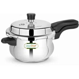 Greenchef Classic Curve 5 Litre Stainless Steel Silver Induction Bottom Handi Shaped Pressure Cooker-picture-2