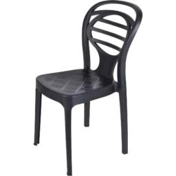 Supreme Oak Black Plastic Outdoor Chair (Pack of 4)-picture-28