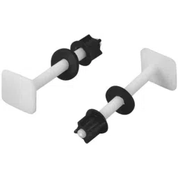 Elegant Casa 45mm White Plastic Toilet Seat Cover Hinges Type Square Long Clamp-image-68