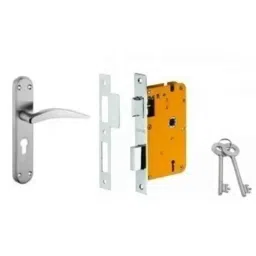 Dorset HL Series Hannah 8 inch Stainless Steel Door Handle Lock Set with KY Mortise Lever Lock-picture-27