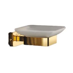 Azaro 3x5x6cm Brass &a; Glass Wall Mounted Soap Dish, PVD-01-image-3