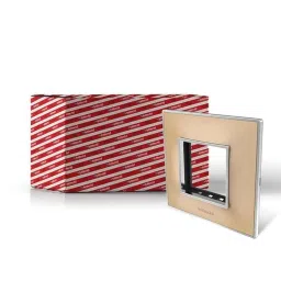 Goldmedal Wega 6 Module Champagne Gold Cover Plate with Mounting Frame &a; Partition Plate, 200603-33