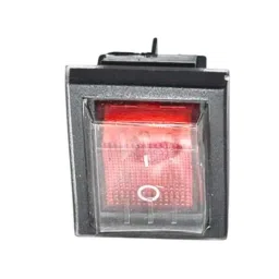 Makage 16A 220V 4 Pins Waterproof Push Button Rocker Switch with LED Red image 3